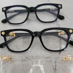 Chrome heart glasses