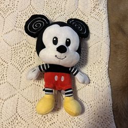 Disney Baby Toys Mickey Mouse Plush High Contrast red black Newborn Design