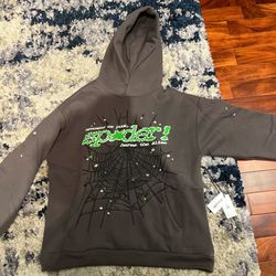 Sp5der Wait Grey Punk V2 Hoodie
