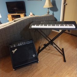 Keyboard & Fender Amp