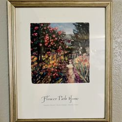 Framed Art Print – “Flower Path Home” by Elizabeth Murray
