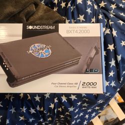 New Soundstream Amp Bxt4.2000 Is 4 Channel Ckass AB Amp With Warranty 