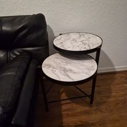 Modern Nesting Side Tables – Marble Look Tops