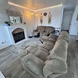 Sofa Couch With Recliners 