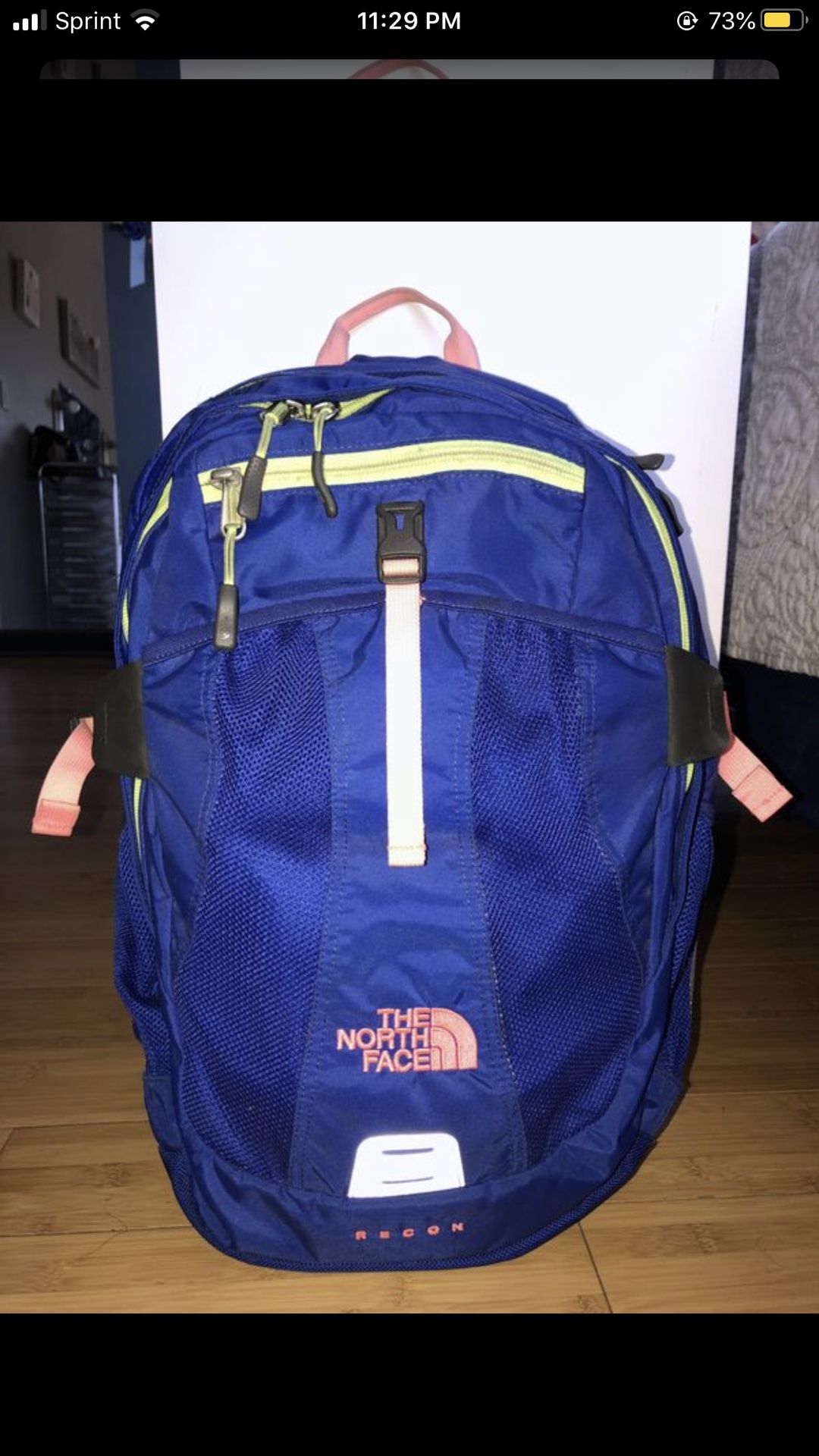 The North Face backpack (blue)
