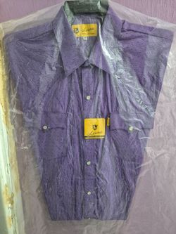 Purple western mens shirt
