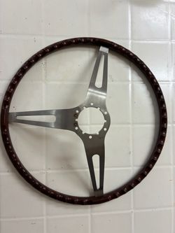 New 1969-70 Camaro, Impala, Nova, Chevelle; Rosewood Steering Wheel; 16" Diameter;
