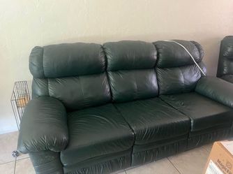 Reclining couch with reclining chair