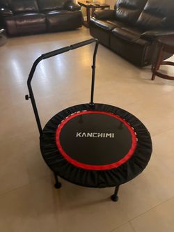 KANCHIMI 40” Mini Fitness Trampoline/Rebounder with Adjustable Handle – Like New