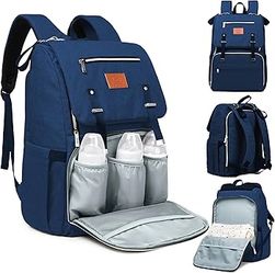 KeaBabies Baby Diaper Bag Backpack with Changing Pad