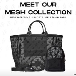Glamaholic MONOGRAM MESH TOTE