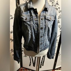 BP Nordstrom Women’s Denim Jean Jacket Pockets Size M