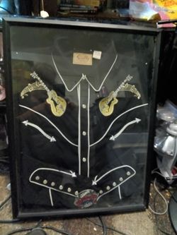 Framed Scully Western Shirt with Guitar Embroidery
