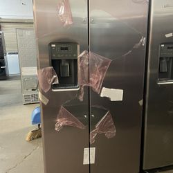 ❄️ NEW GE 25.3 Cu. Ft. Side-by-Side Refrigerator with External Ice & Water Dispenser Stainless STEEL