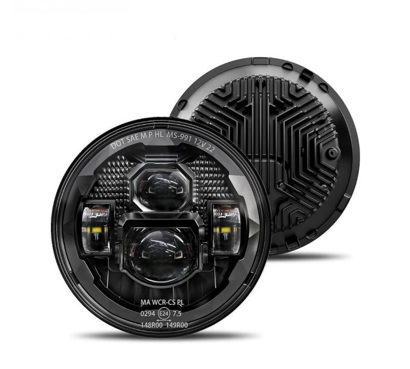 HWSTAR 2023 New 1000% Bright Anti-glare 7 Inch Led Headlights Round Compatible with Jeep Wrangler - new