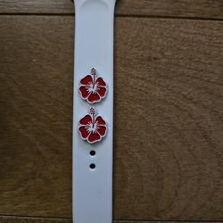 Lot Of 2 Hibiscus Apple Watch Band Charms 