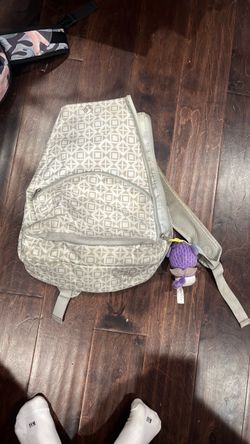 Gray Geometric Print tennis Backpack