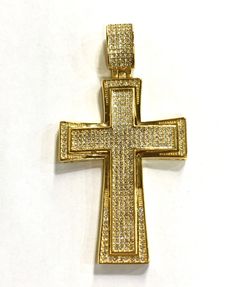 Pendant Stainless Steel 18K Gold Plated With Cubic Zirconia