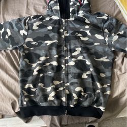 BAPE City Camo Shark Wide Full Zip Double Hoodie for Sale in Frederick, MD  - OfferUp