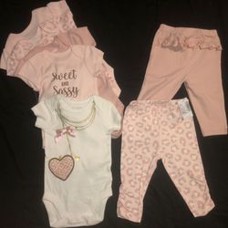 Baby Girl Clothing Bundle 3-6m New Hoodies Pants Bodysuit Swimwear 