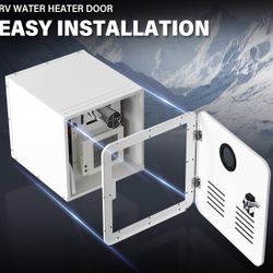 65,000 BTU RV Tankless Water Heater, 3.9 GPM Propane RV Hot Water Heater with 15x15in White Door and Remote, High Altitude Available, DC 12V