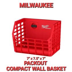 Milwaukee PACKOUT Compact Wall Basket Tool Holder for PACKOUT Wall Plates (NEW)