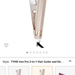 TYME Iron Pro 2-in-1 Hair Curler and Straightner
