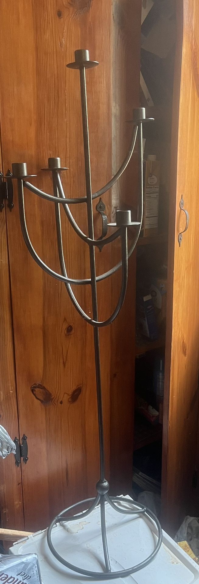 Steel Floor Candelabra
