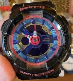 digital, and analog Baby g Casio shock watch rare color $60 digital