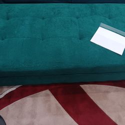 *End Of Summer Event*---Biscayne Jazzy Green Fabric Sectional Sofa W/Ottoman---Delivery And Easy Financing Available 👍 
