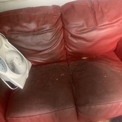 Red Leather Couch