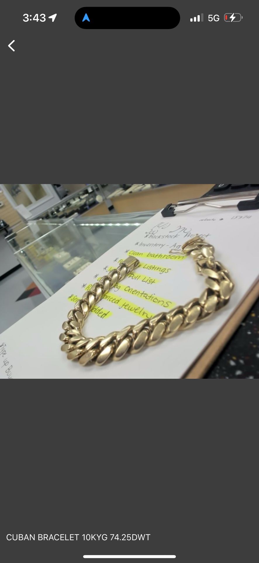 10k Real Gold Thick Cuban Bracelet