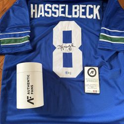 Matt Hasselbeck - Seattle Seahawks Autographed Jersey By AUTHENTIC FANS (BRAND NEW) XL  