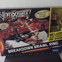 2010 WWE Flexforce Breakdown Brawl Ring Big Show Action Figure Set NIB
