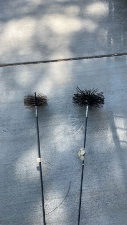 Chimney brush, metal cleaner