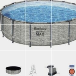 Brand New 16x48 Swimming Pool With Filter Pump, Ladder, And Cover