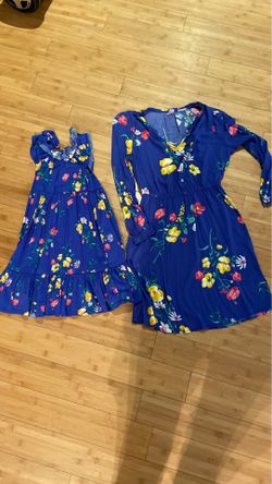 Mommy and Me matching Old Navy dresses