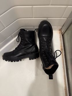 Black leather boots (women’s size 6.5)