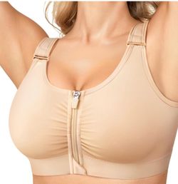 Post-Op Surgical Bra Front Zip/Adjustable Straps