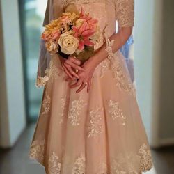Custom 2 in 1 Tea/Full Wedding Gown
