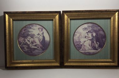 H. Hal Kramer Chicago antiqued gold matted framed prints pictures