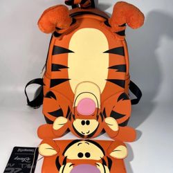 Loungefly Disney Upside Down Tigger Cosplay Mini Backpack Winnie The Pooh & Wallet BRAND NEW