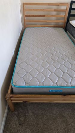 Ikea twin bedframe and trundle bedframe with mattresses