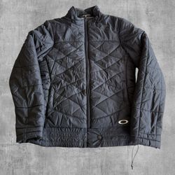 Vintage Oakley Software Quilted Puffer Jacket Womens Small Black F06 Gorpcore Y2K