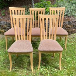 Set of 5 A. SIBAU Dining Room Chairs Made in ITALY