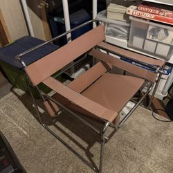 Antique Pair Leather Chairs