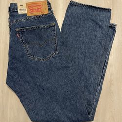 New Levi's 501 Jeans Sz 34x32 Original Fit Straight Leg Medium Stonewash