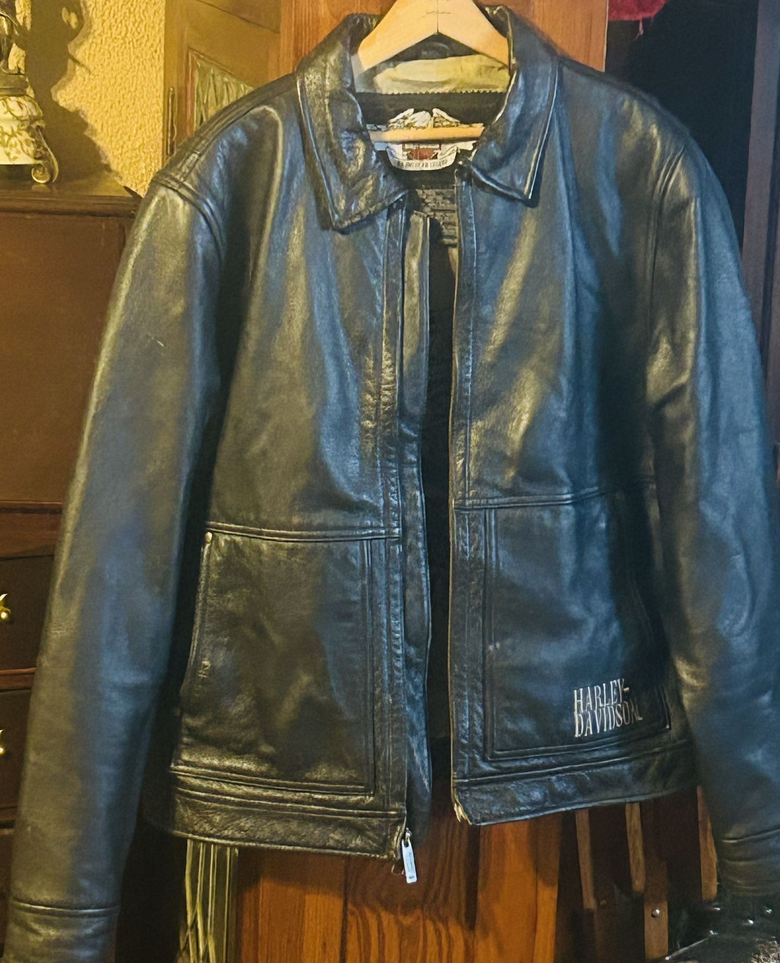 HARLEY-DAVIDSON Fully Lined Large Size Excellent Condition Coat