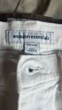 Amazon Essentials 33×30 white jeans
