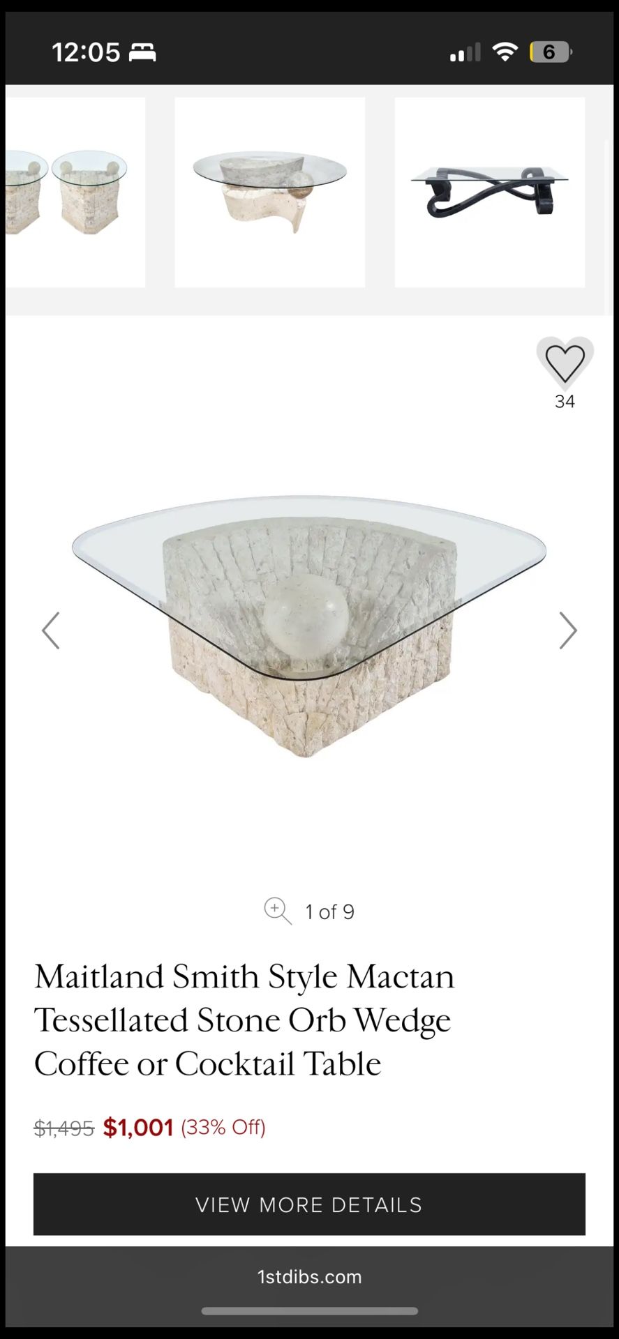 Maitane Smith Mactan Coffee Table 1980s 